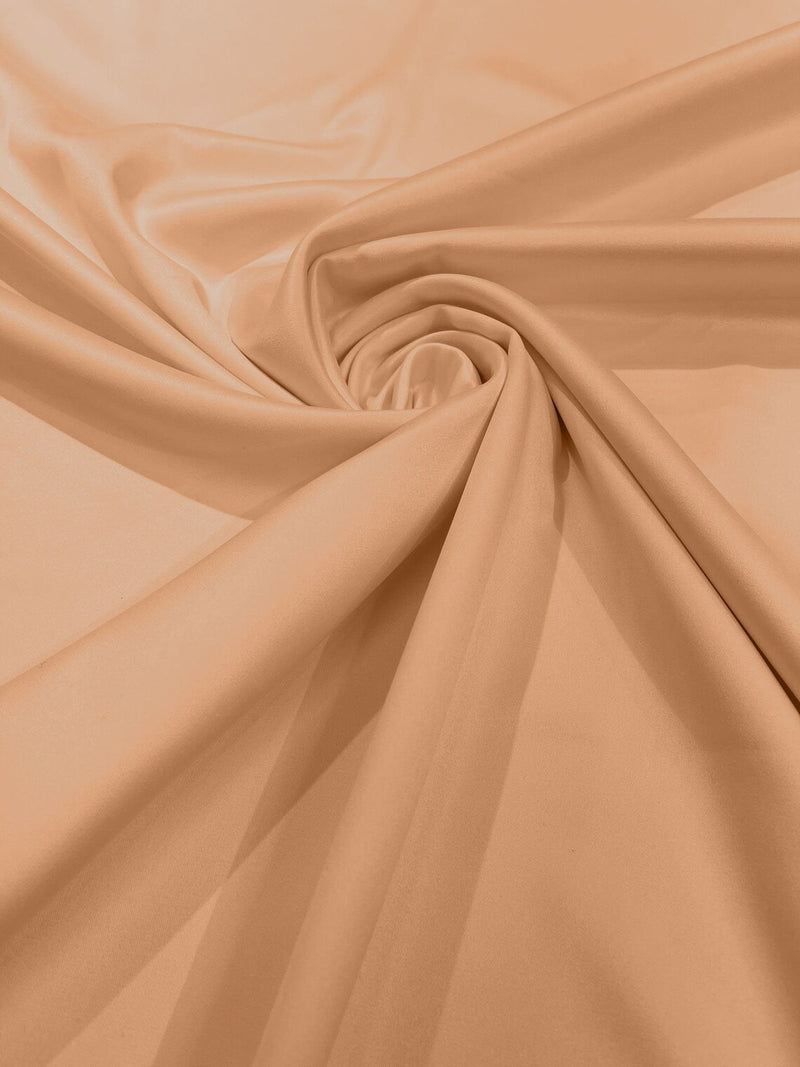 Matte L'Amour Stretch Satin - Skin - Stretch Satin Fabric For Bridal, Prom Dress Sold By Yard