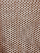 Diamond Design Glitter Fabric - Skin - Triangle Shiny Glitter Mesh with Flower Decor by Yard