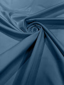 Matte L'Amour Stretch Satin - Steel Blue - Stretch Satin Fabric For Bridal, Prom Dress Sold By Yard