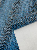 Shiny 3D Snake Embossed Vinyl Fabric By The Yard, 2 Tone Snake Skin Vinyl-faux Leather-3D Scales Vinyl Leather Upholstery