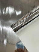 Chrome Mirror Reflective Vinyl Fabric By The Yard, Crafting Fabric Upholstery Vinyl Fabric Chrome Mirror Reflective Vinyl