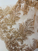 Skin Silver Rhinestones Glitter Fabric on a Mesh by the Yard | Quinceanera Design Glitter Rhinestones on Mesh Fabric Prom Dress