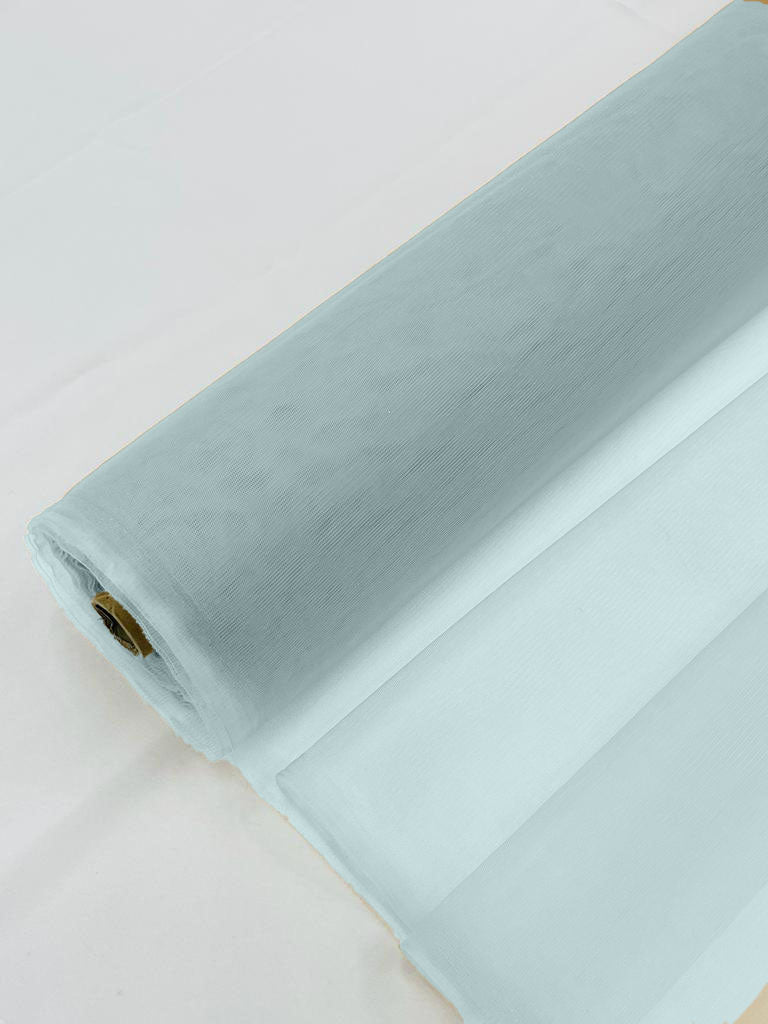 Illusion Mesh Fabric - Sky Blue - 60" Illusion Mesh Sheer Fabric Sold By The Yard