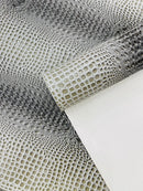 Gator 3D Embossed Vinyl Fabric Faux Fake Leather Vinyl Fabric, Embossed Crocodile Fabric By The Yard Upholstery Purses Shoes