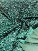 58/60" Velvet Sequins Stretch Fabric - Teal - Velvet Sequins 2 Way Stretch Sold By Yard