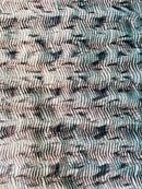 60" Feather Shaggy Faux Fur - Teal - Soft Long Pile Thick Faux Fur Fabric By Yard