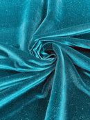 58"/60 Glitter Stretch Velvet Fabric - High Quality Velvet with Glitter Sold By Yard