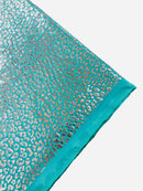 Cheetah Print Spandex Fabric - Tiffany / Silver -  4 Way Stretch Foil Spandex Fabric By Yard