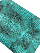 Faux Alligator Print Vinyl Fabric - Tiffany -  Faux Animal Print Sold by The Yard