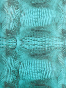 Faux Alligator Print Vinyl Fabric - Tiffany -  Faux Animal Print Sold by The Yard