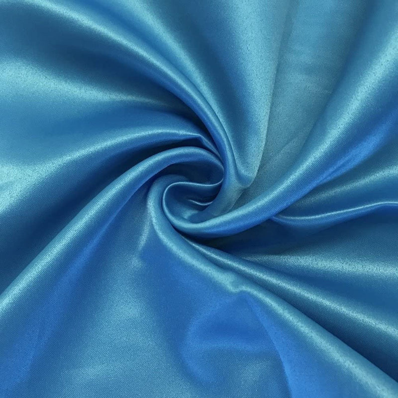 Matte L'Amour Satin - Turquoise - (Peau de Soie) Duchess Fabric For Bridal, Bridesmaid Dress By Yard