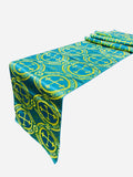 Cross Print Brocade Table Runners - Jacquard Religious Print Church Fabric Tablecloth Runners