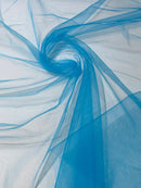 Illusion Mesh Fabric - Turquoise - 60" Illusion Mesh Sheer Fabric Sold By The Yard