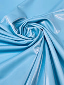 Shiny Latex Stretch Vinyl - Turquoise - 4 Way Stretch Milliskin Vinyl Spandex Latex Fabric by Yard