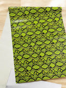 Python Snake Print Vinyl Fabric - Vernon Green -  Faux Animal Snake Print Vinyl Fabric Sold by Yard