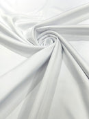 Matte L'Amour Stretch Satin - White - Stretch Satin Fabric For Bridal, Prom Dress Sold By Yard