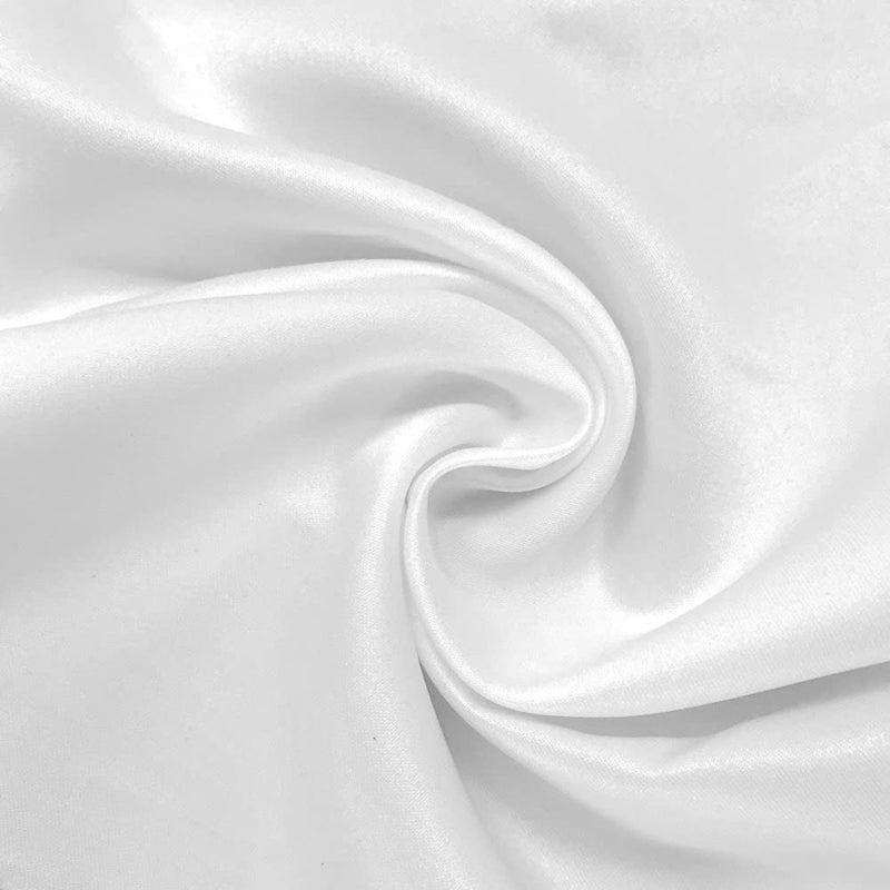 Matte L'Amour Satin - White - (Peau de Soie) Duchess Fabric For Bridal, Bridesmaid Dress By Yard