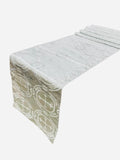 Cross Print Brocade Table Runners - Jacquard Religious Print Church Fabric Tablecloth Runners