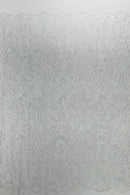 Damask Fancy Design - White - Embroidered Mesh Damask Design Lace Fabric Sold by Yard