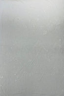 Zig Zag Tear Drop Sequins - White - Embroidered Zig Zag Sequins 4 Way Stretch By Yard