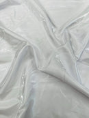 60" Crystal Liquid Satin Fabric - Water Shine Ultra Glossy Shimmer Reflective Bridal Satin Fabric By Yard