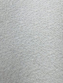 Fish Net Sequins Fabric - White - Cast Net Design Sequins Embroidery Lace Fabric By Yard