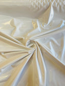 Shiny Latex Stretch Vinyl - White - 4 Way Stretch Milliskin Vinyl Spandex Latex Fabric by Yard