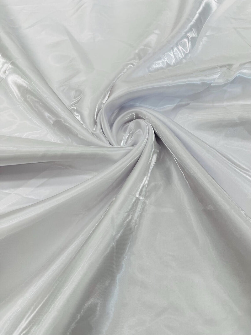 60" Crystal Liquid Satin Fabric - Water Shine Ultra Glossy Shimmer Reflective Bridal Satin Fabric By Yard