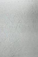 King Lace Design Fabric - White - King Design with Sequins Embroidered On Mesh By Yard