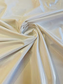 Shiny Latex Stretch Vinyl - White - 4 Way Stretch Milliskin Vinyl Spandex Latex Fabric by Yard