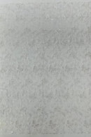 Butterflies Swirl Design - White - Metallic Sequins Butterflies on Lace Fabric By Yard