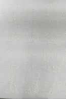 3D Chunky Glitter Rose Fabric - White -  Flower Glitter Design on Tulle Fabric Sold by Yard