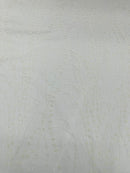 Tulle Glitter Galaxy Design Fabric - White - Tulle Fabric with Sparkle Glitter Design Sold By Yard