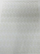 Jasmine Flower Fabric - White - Embroidered Floral Design Lace Mesh Bridal Fabric By Yard