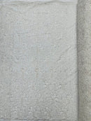 Embroidery Beaded Fabric - White - Beaded Floral Bridal Embroidery Fabric Sold by the yard