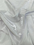 60" Crystal Liquid Satin Fabric - Water Shine Ultra Glossy Shimmer Reflective Bridal Satin Fabric By Yard