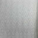 White Luxury Beaded Pattern Fabric by the yard, Embroidery Beaded Lace Fabric