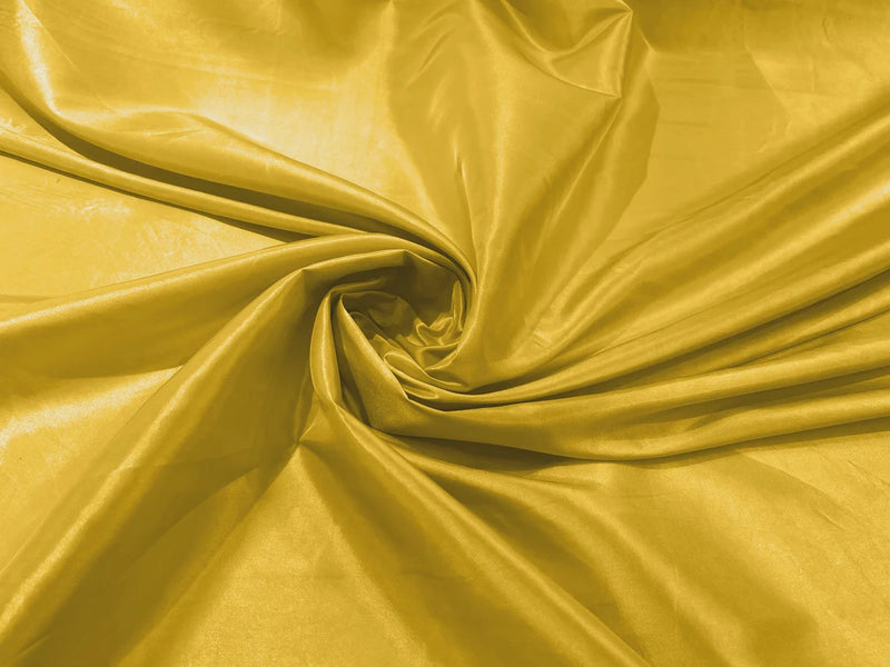 Solid Taffeta Fabric - Yellow - 58" Taffeta Fabric for Crafts, Dresses, Costumes Sold by Yard