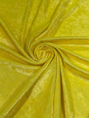 Foggy Foil Velvet Fabric - Yellow - Oil Slick 58/60" Stretch Foil Velvet Black Light Fabric By Yard