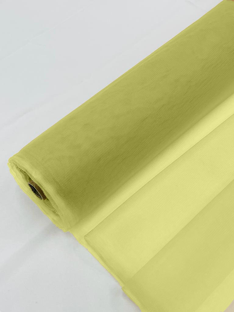 Illusion Mesh Fabric - Yellow - 60" Illusion Mesh Sheer Fabric Sold By The Yard