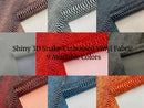 Shiny 3D Snake Embossed Vinyl Fabric By The Yard, 2 Tone Snake Skin Vinyl-faux Leather-3D Scales Vinyl Leather Upholstery
