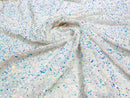 58/60" Velvet Sequins Stretch Fabric - Clear Iridescent - Velvet Sequins 2 Way Stretch Sold By Yard