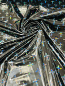 Cross Design Vinyl Fabric - Black - 4 Way Stretch Shiny Vinyl Fabric Sold by the Yard