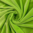 Stretch Velvet Fabric - Lime Green  - 60'' Stretch Velvet Fabric for Sewing, Apparel, Craft {Choose Qty}