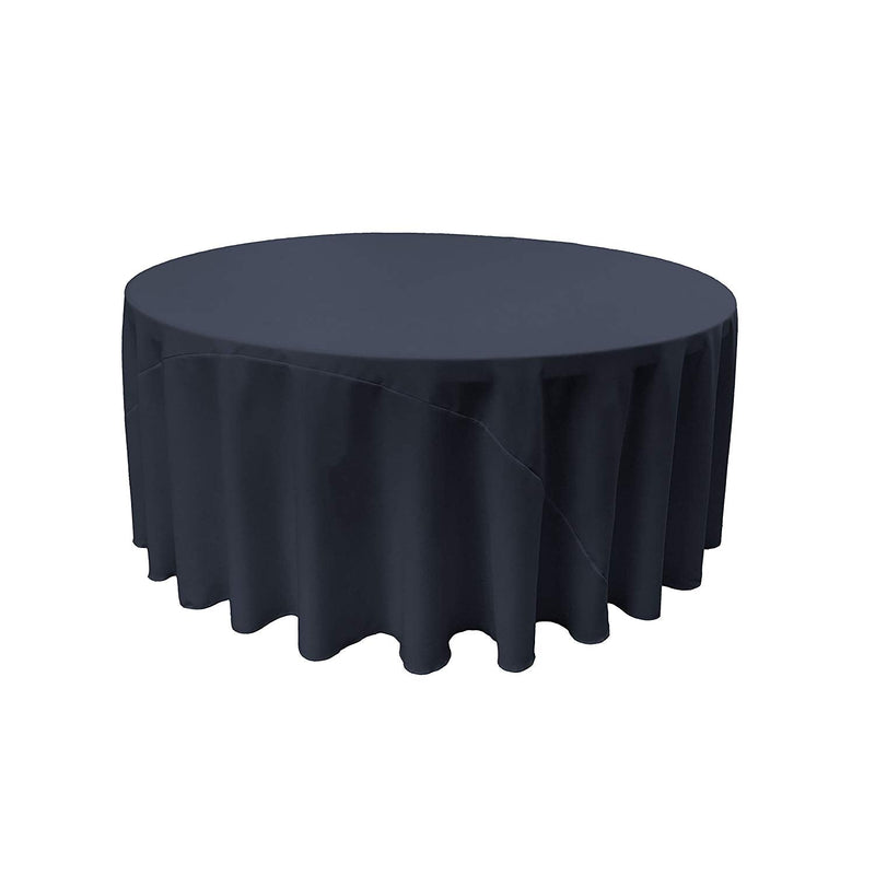 84" Solid Round Drape Tablecloth - 3 Part Stitched Round Full Table Cover Available in Different Sizes (84 Colors)