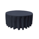 108" Solid Round Drape Tablecloth - 3 Part Stitched Round Full Table Cover Available in Different Sizes (84 Colors)
