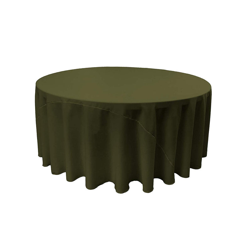 90" Solid Round Drape Tablecloth - 3 Part Stitched Round Full Table Cover Available in Different Sizes (84 Colors)