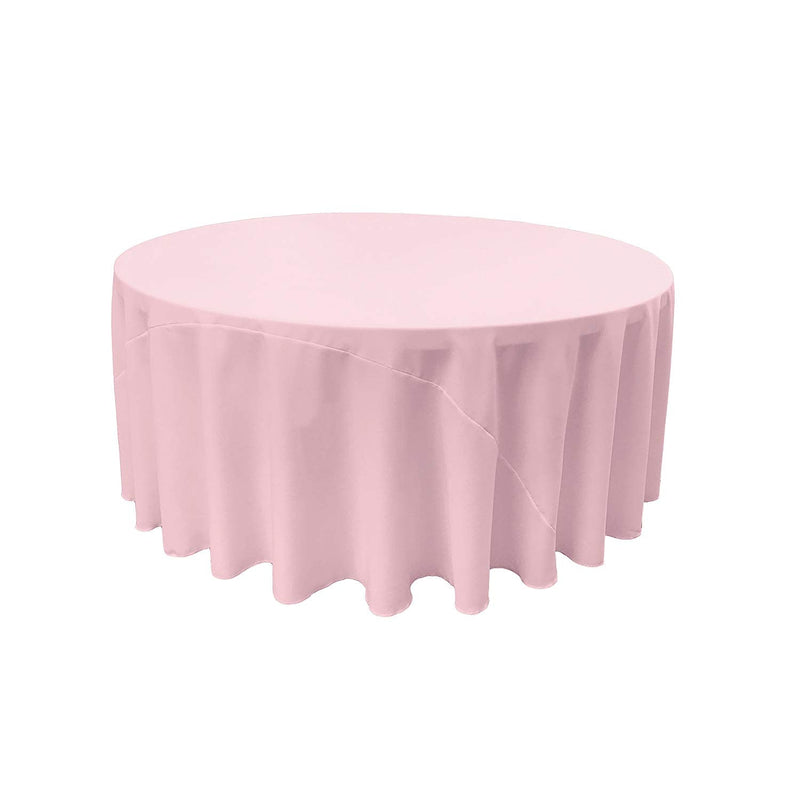 108" Solid Round Drape Tablecloth - 3 Part Stitched Round Full Table Cover Available in Different Sizes (84 Colors)