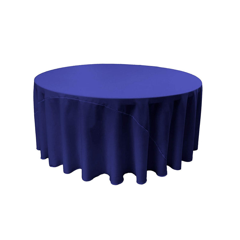 108" Solid Round Drape Tablecloth - 3 Part Stitched Round Full Table Cover Available in Different Sizes (84 Colors)