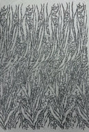 Silver Sequin Fabric by Yard, 4 Way Stretch Fashion Design on Spandex Mesh